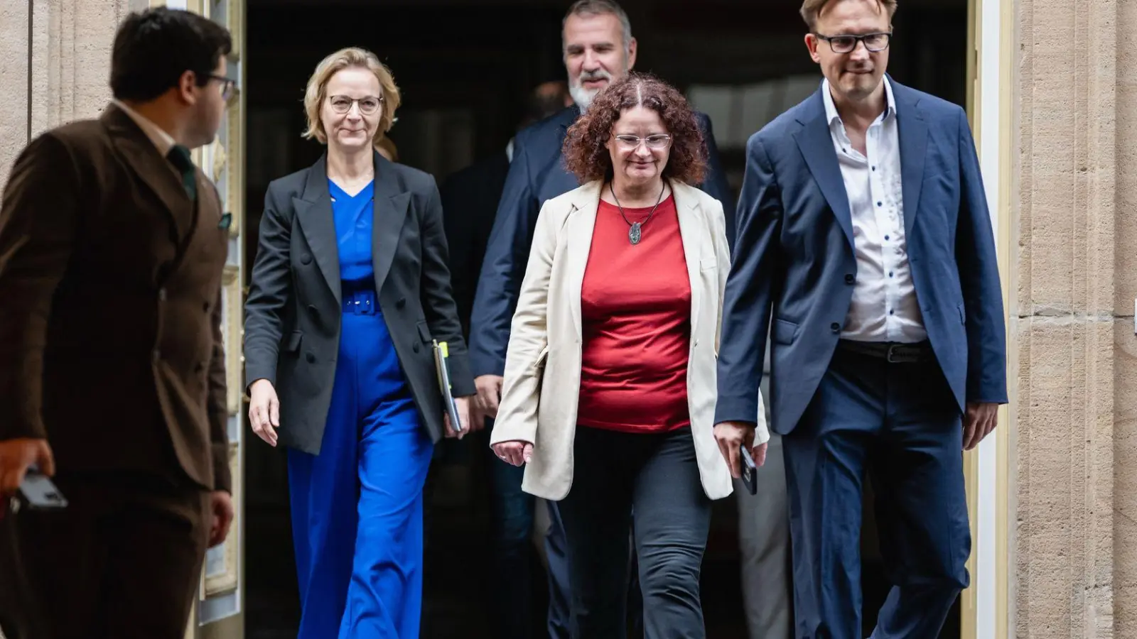 Das Thüringer BSW ist in der Krise - es gibt weitere Austritte. (Foto: Jacob Schröter/dpa)