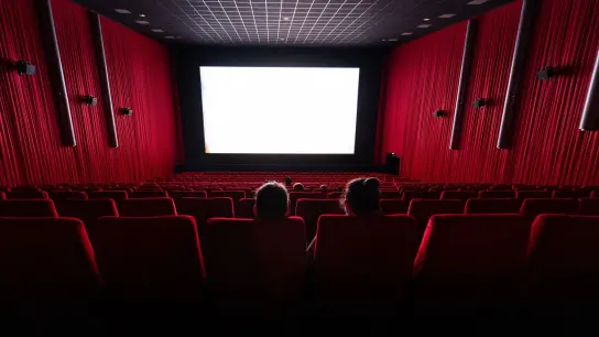 Besucher sitzen in einem Kinosaal. (Foto: Robert Michael/dpa-Zentralbild/dpa/Symbolbild)