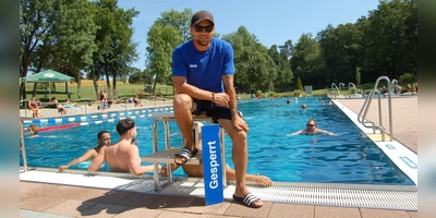 Julian Lindner leitet das Bad und wacht auch über die Einhaltung der Regeln. (Foto: Christa Frühwald)