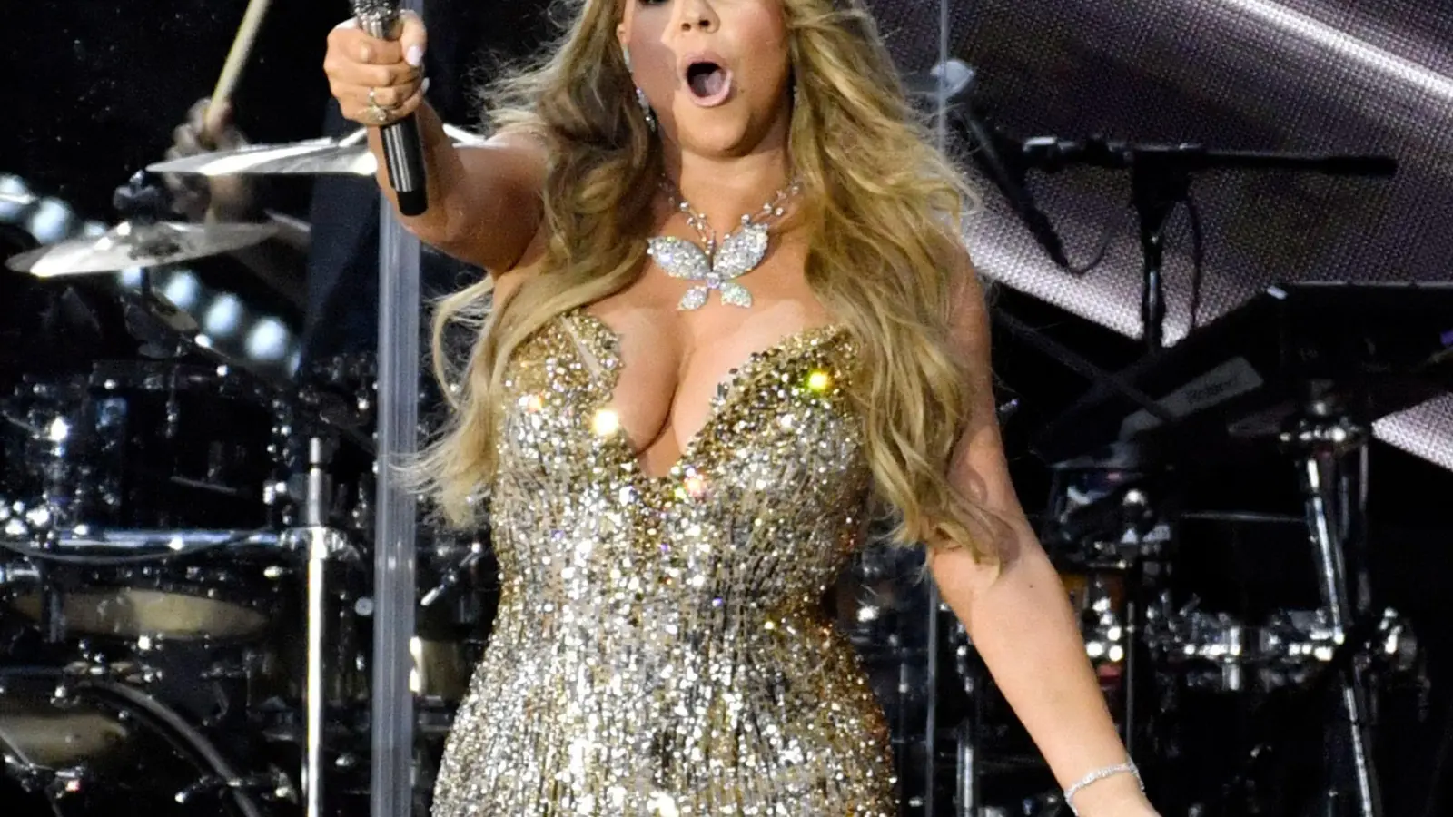 Mariah Carey tritt beim Global Citizen Festival im Central Park auf (2022). (Foto: Evan Agostini/Invision/AP/dpa)