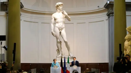 Michelangelos David-Statue sorgt für Diskussionen. (Foto: Antonio Calanni/AP)