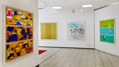 Ein Blick auf die gemalten Goldberg-Variationen im Ansbacher Kunsthaus. (Foto: Jim Albright)