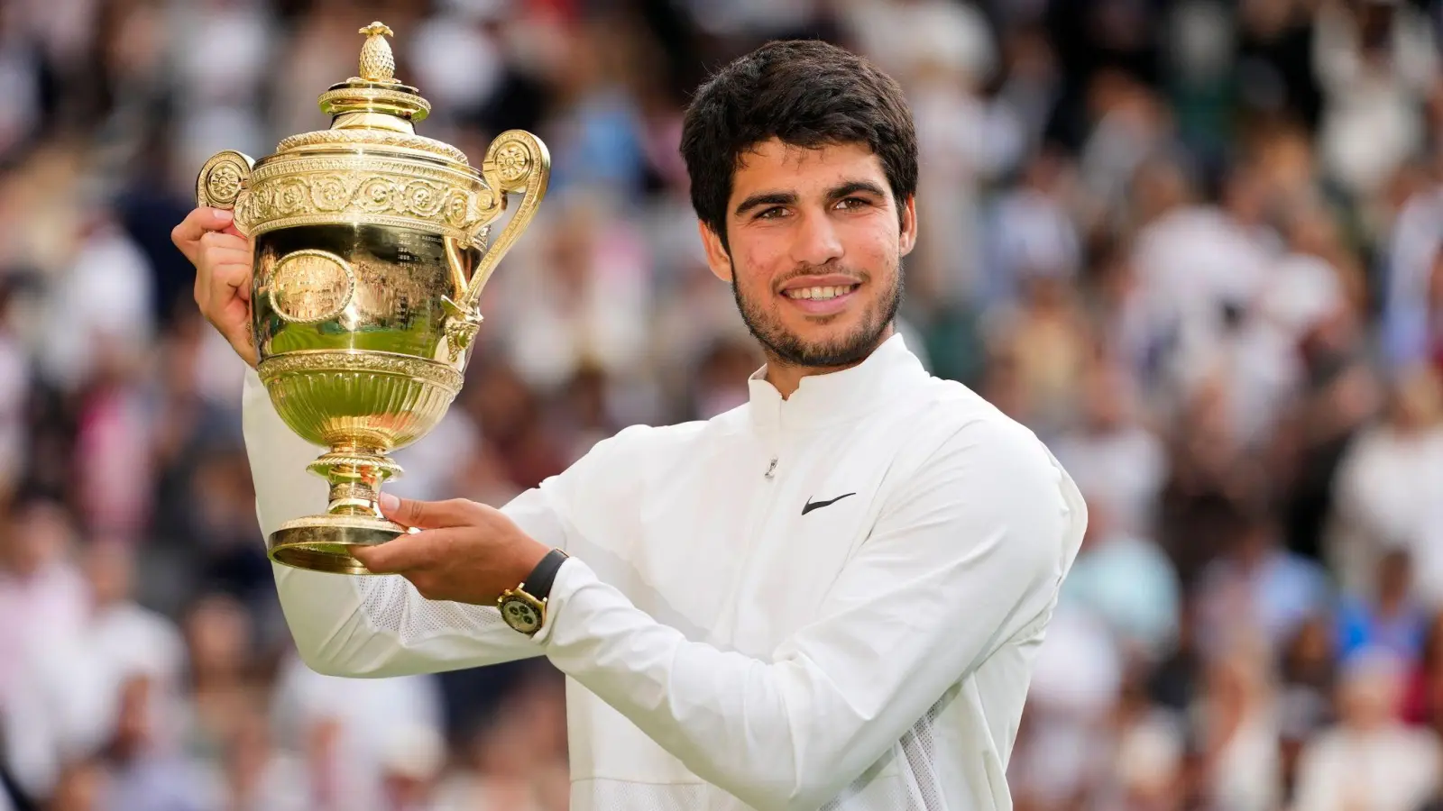 Mit Wimbledon gewann Carlos Alcaraz seinen zweiten Grand-Slam-Titel. (Foto: Kirsty Wigglesworth/AP/dpa)