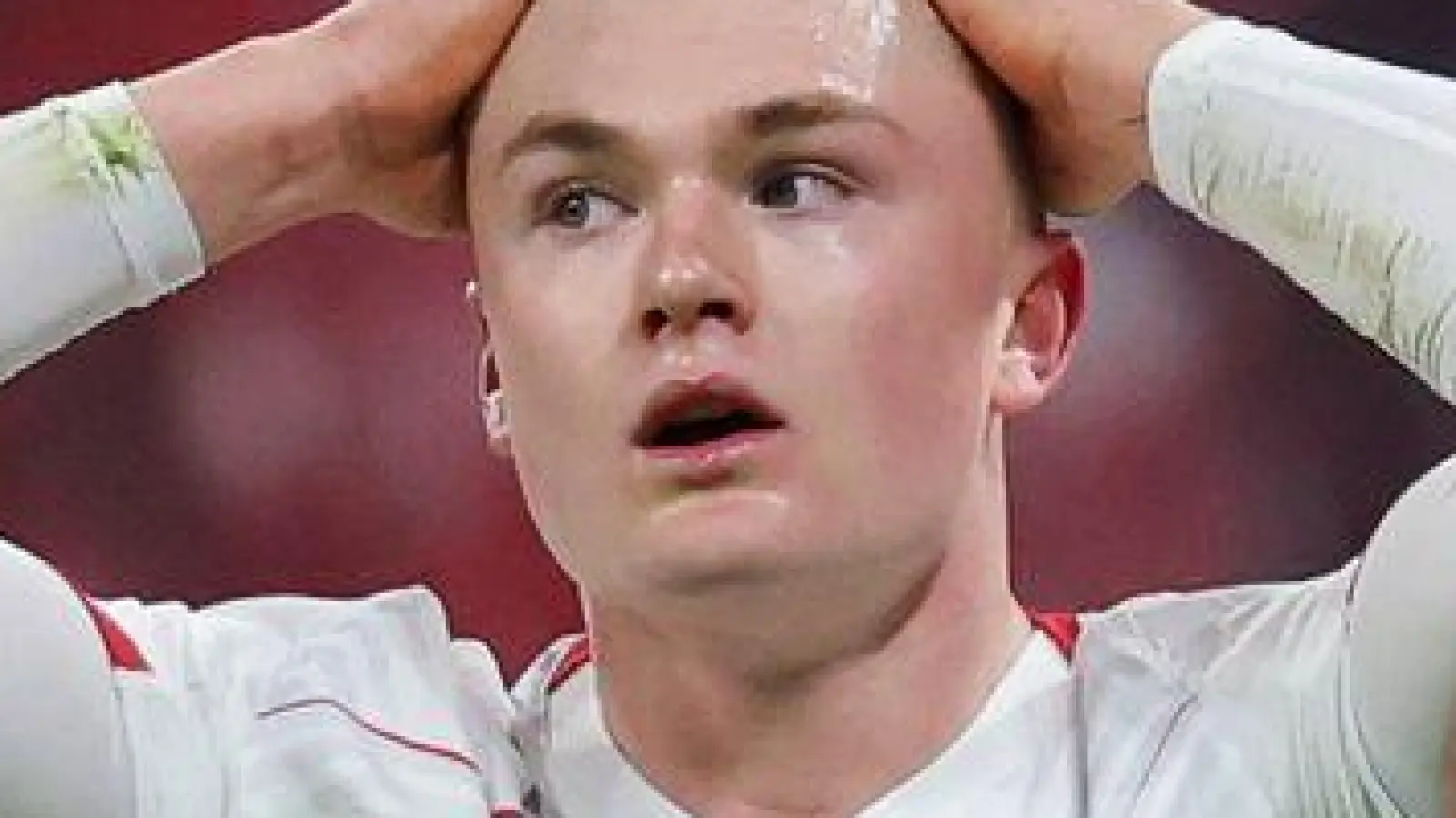 Conrad Hader (M) nach einer vergebenen Großchance. (Foto: Jan Woitas/dpa)