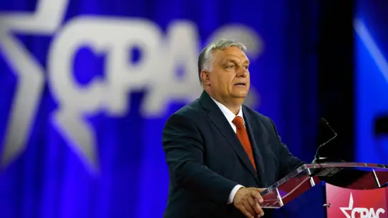 Ungarns Ministerpräsident Viktor Orban spricht auf der „Conservative Political Action Conference“. (Foto: Lm Otero/AP/dpa)