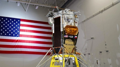 Das US-Unternehmen Intuitive Machines will den Lander „Nova-C“ zum Mond schicken. (Foto: Nick Rios/Intuitive Machines/dpa)
