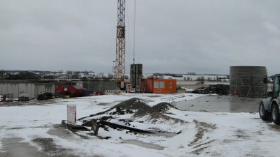 Die mit Abstand größte Investition im Colmberger Haushalt ist die im Bau befindliche neue Kläranlage. (Foto: Winfried Vennemann)