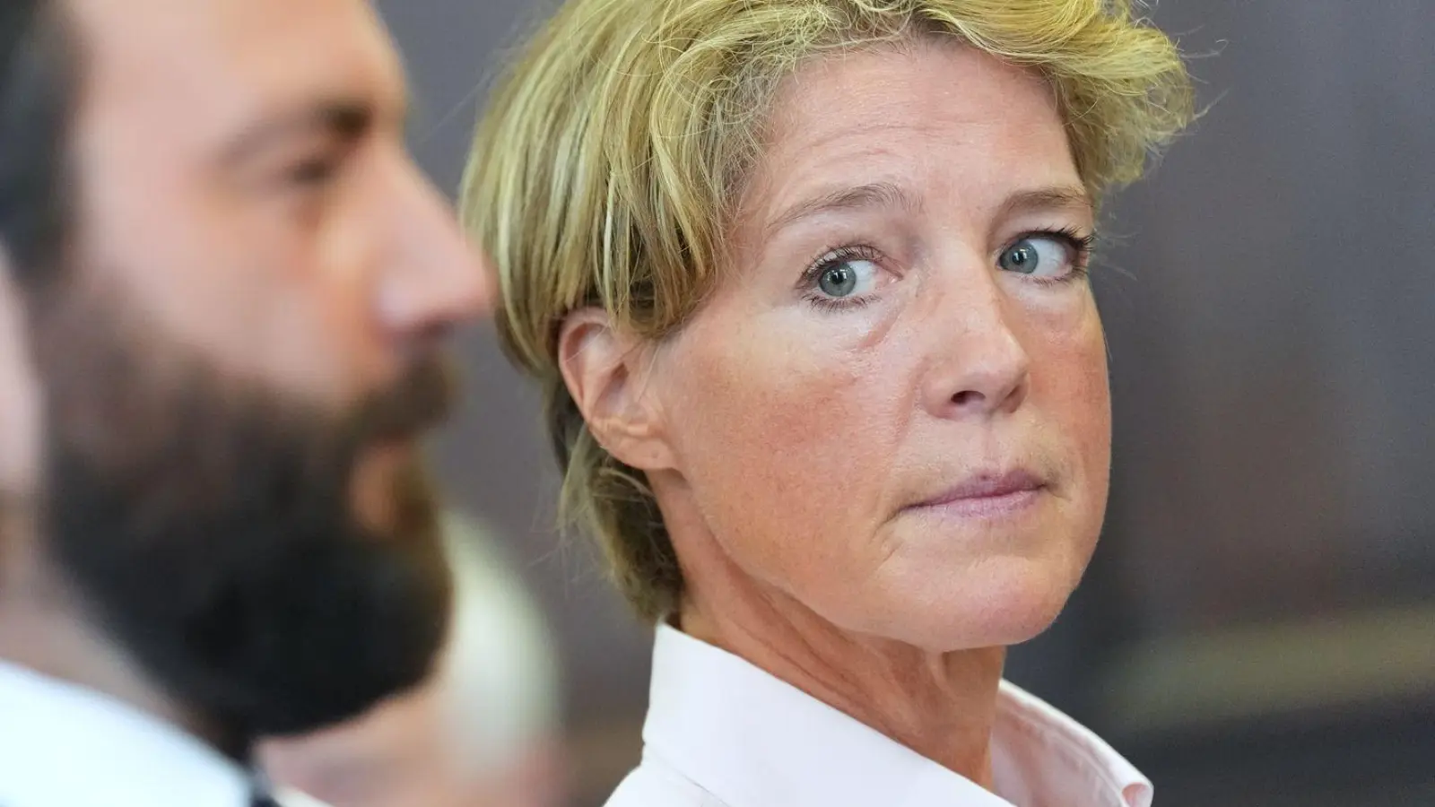 Christina Block bestreitet die Vorwürfe der Anklage. (Foto: Marcus Brandt/dpa Pool/dpa)