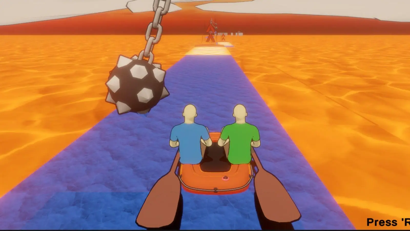 So spaßig kann Frust sein: Das Koop-Spiel Spiel „Paddle Paddle Paddle“ stellt Freundschaften auf die Probe. (Foto: Assemble Entertainment/Zoroarts/dpa-tmn)