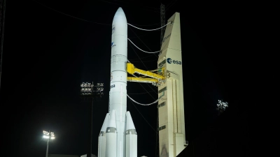 Am Bau von Ariane 6 waren gut ein Dutzend Länder beteiligt.  (Foto: S. Corvaja/ESA/dpa)
