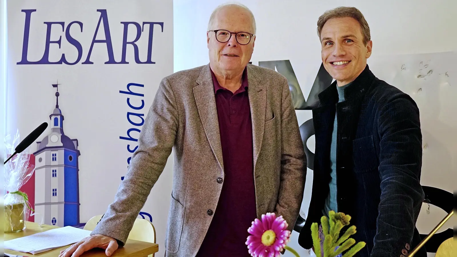Widmeten sich dem Werk von Rainer Maria Rilke: Professor Dr. Gunnar Och und Dr. Christoph Grube bei der Literarischen Matinee. (Foto: Elke Walter)