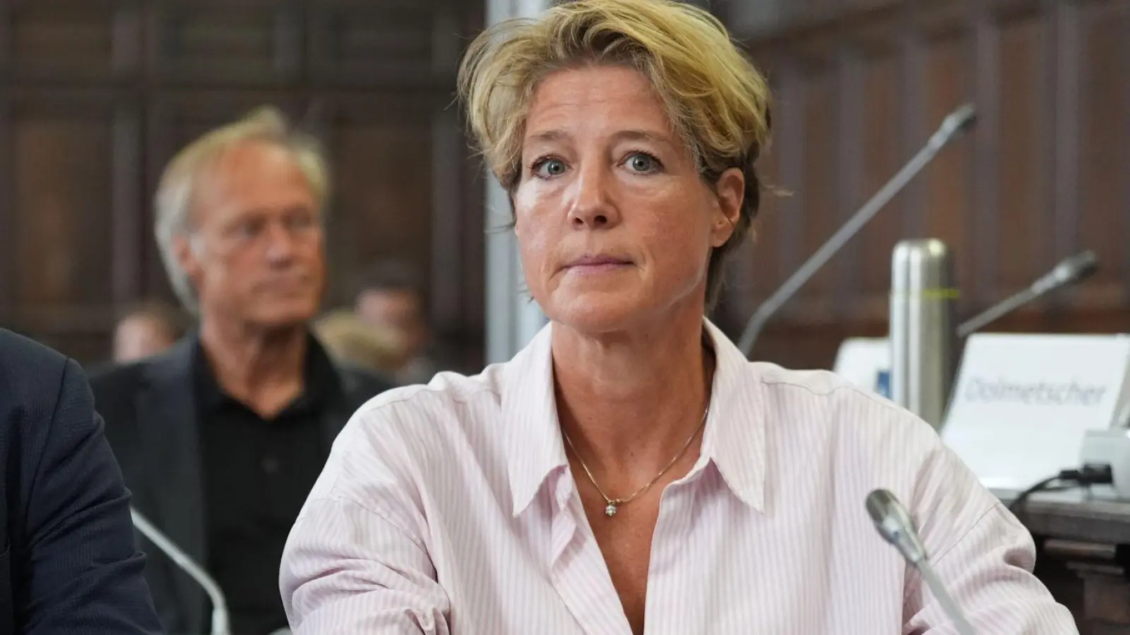 Christina Block soll die Entführung ihrer eigenen Kinder beauftragt haben. (Foto: Marcus Brandt/Pool dpa/dpa)