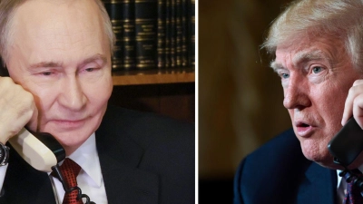 Kremlchef Wladimir Putin und US-Präsident Trump haben erneut miteinander telefoniert. (Archivbild) (Foto: Mikhail Metzel/Pool Sputnik Kremlin/AP/dpa)