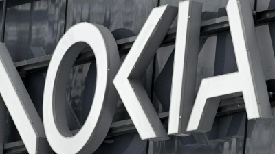 Das Nokia-Firmenlogo am Hauptsitz in Finnland. (Symbolbild)  (Foto: Heikki Saukkomaa/Lehtikuva/dpa)