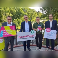 Rüdiger Eckardt, Andreas Mäder, Philipp Flierl und Torsten Heider (von links) freuen sich über die Kooperation zwischen LGS und VGN.  (Foto: Katrin Merklein)