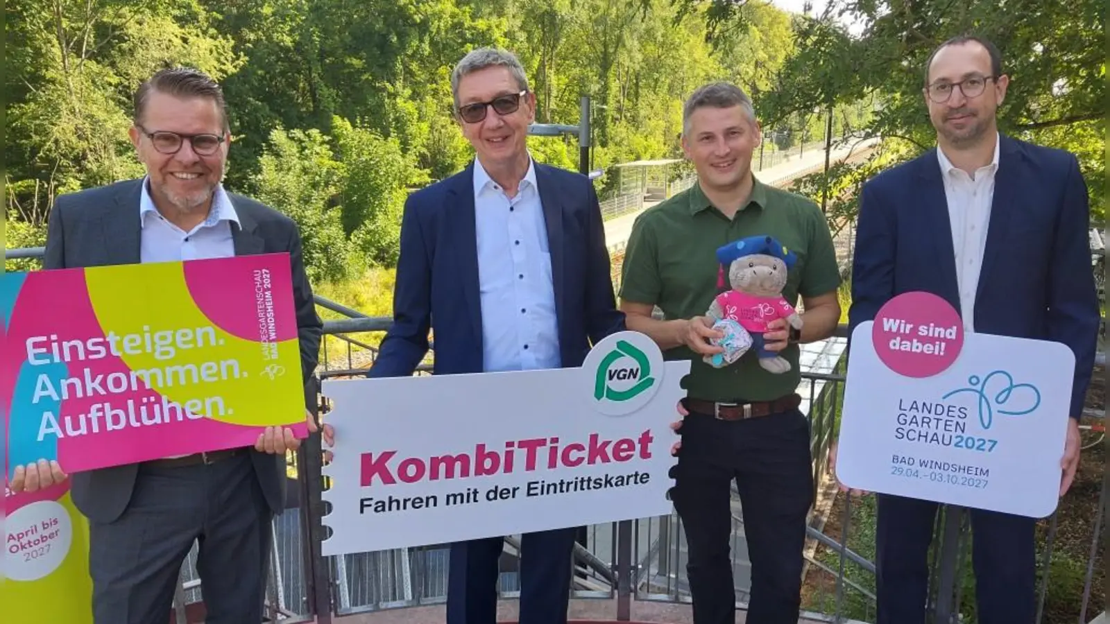 Rüdiger Eckardt, Andreas Mäder, Philipp Flierl und Torsten Heider (von links) freuen sich über die Kooperation zwischen LGS und VGN.  (Foto: Katrin Merklein)