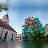 Der Kärnter, Neustadts ältestes Gebäude, wird derzeit saniert. Im Anschluss geht es als Geschenk an die Stadt. (Foto: Mirko Fryska)