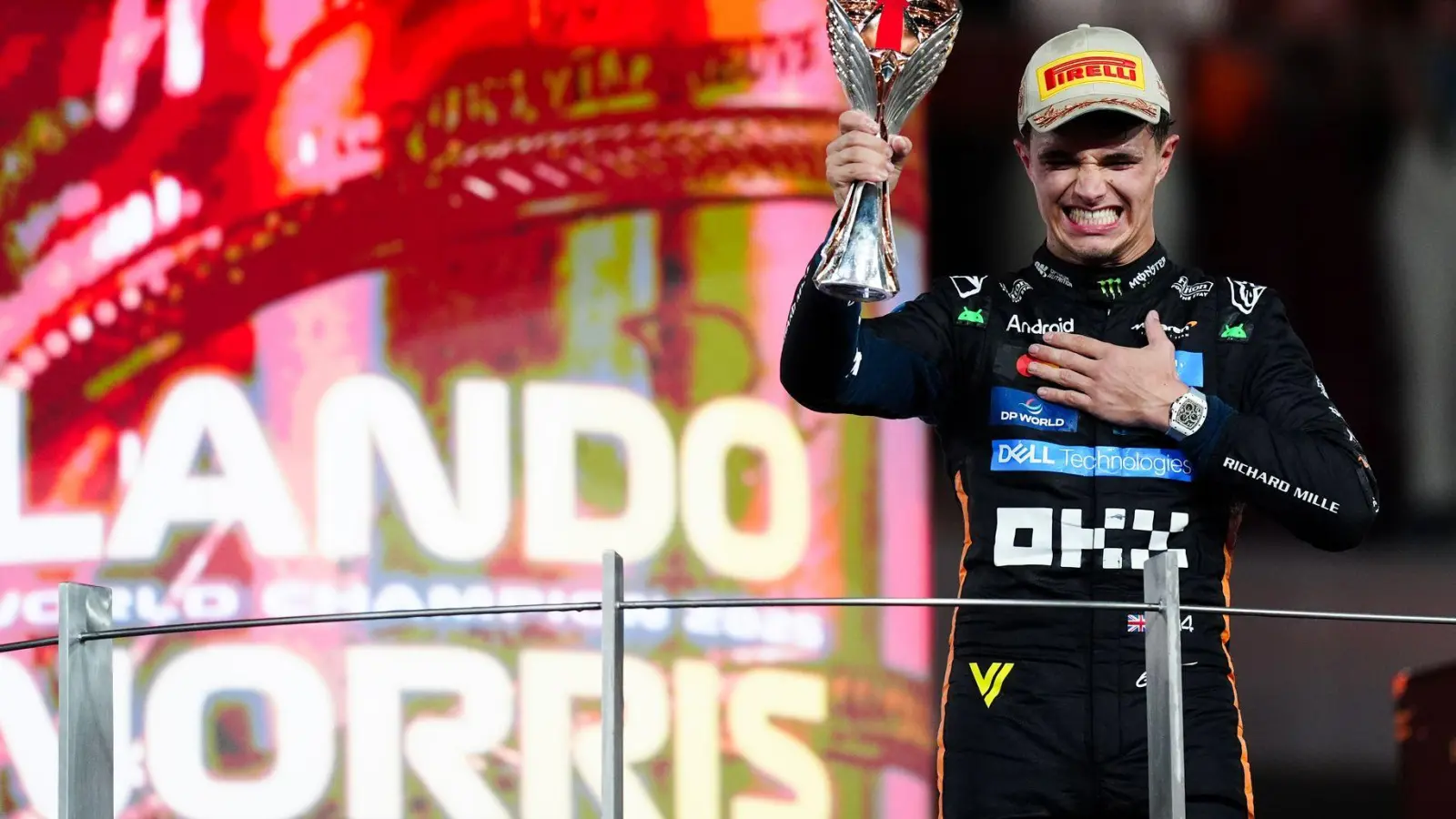 Lando Norris wird der Gejagte sein von Anfang an im kommenden Jahr.  (Foto: David Davies/PA Wire/dpa)