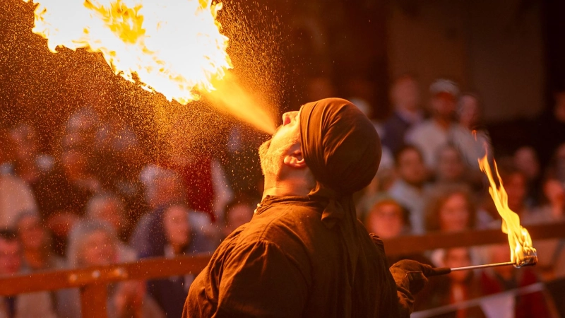 Feurige Spannung und flammende Begeisterung: Die Uffenheimer Ritterage boten auch den Freunden dramatischer Bilder die bestmögliche Unterhaltung.  (Foto: Mirko Fryska)