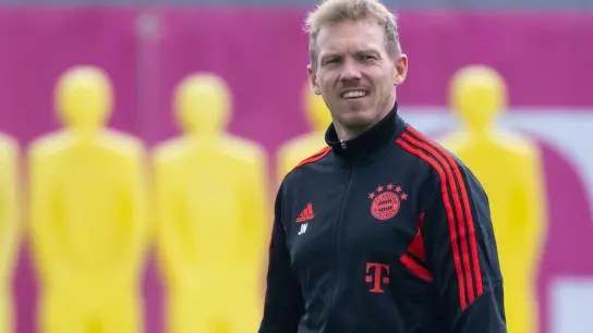 Coach Julian Nagelsmann beim Bayern-Abschlusstraining. (Foto: Sven Hoppe/dpa)