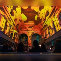 Zweifellos einer der Höhepunkte der Grünen Nacht: Die „Installation Spiritus Mundi 2.0” lockte viele Menschen in die Gumbertuskirche. (Foto: Mirko Fryska)