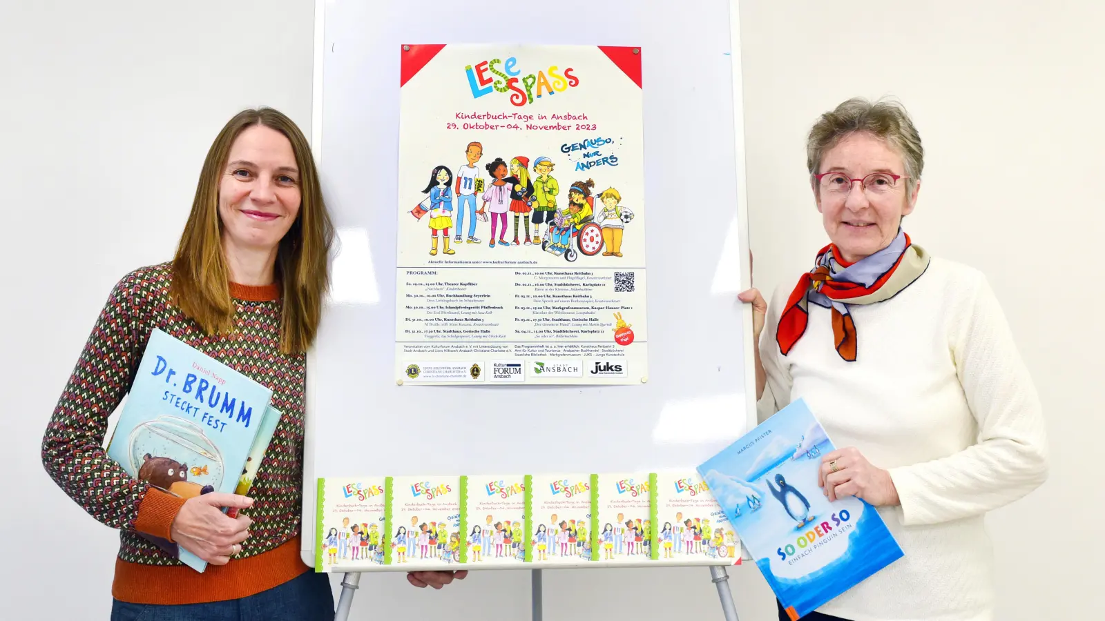 Stellen das neue LeseSpaß-Programm vor: Henrike Eckhardt (links) und Elisabeth Meisel. (Foto: Irmeli Pohl)