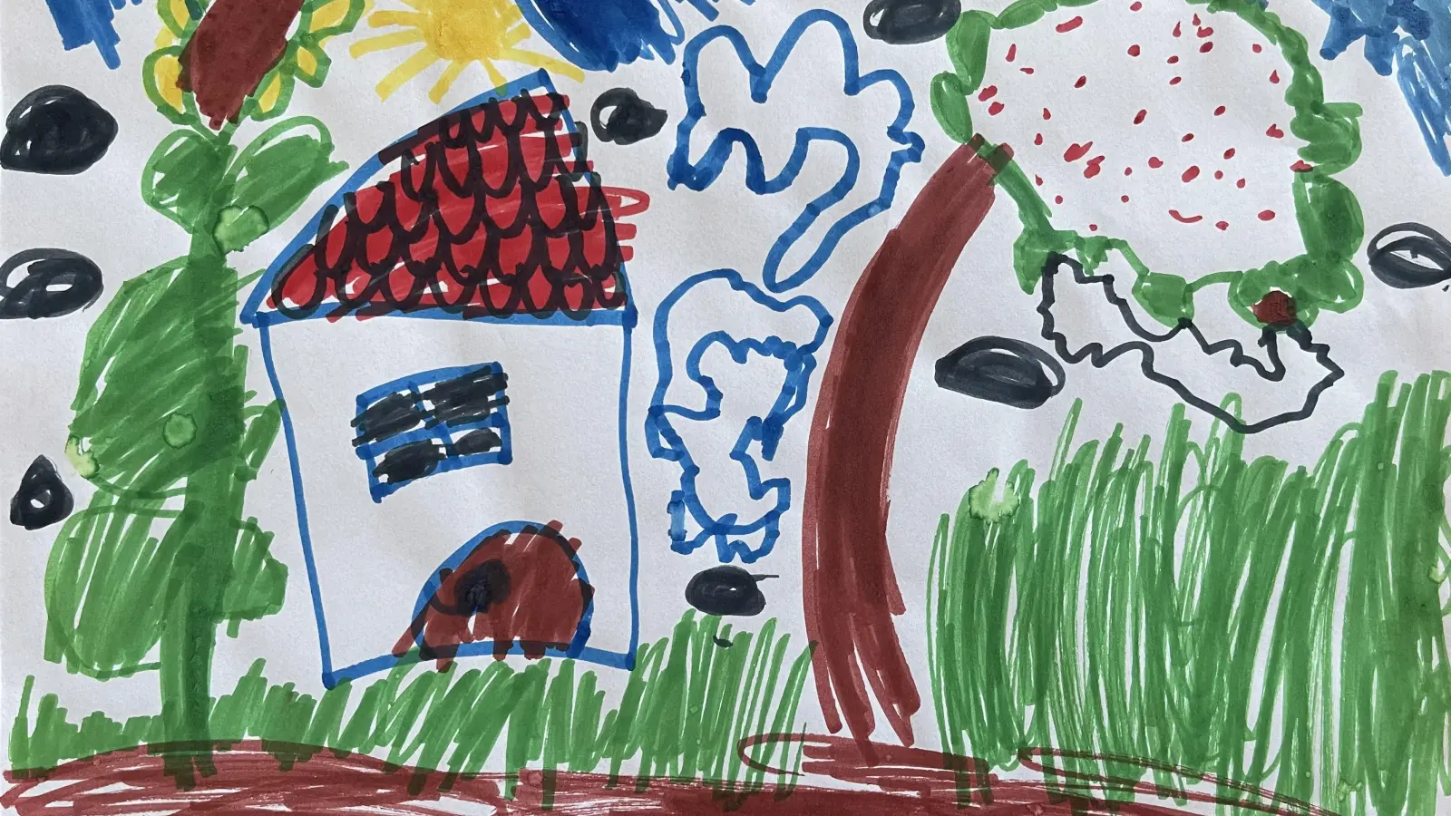 Von Kinderhand gemalte Welt: Eltern beeinflussen ihre Kinder vielleicht mehr als sie ahnen durch vorgelebtes Verhalten und welche Werte und Regeln sie dabei vermitteln. (Foto: Lara Hausleitner)