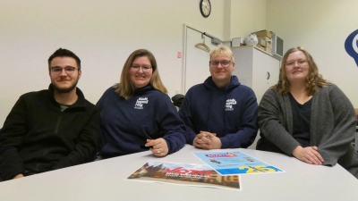 Am 25. Februar ist es wieder soweit. Der SJR veranstaltet eine Debatte der OB-Kandidatinnen und ‑Kandidaten. Zu einem Gespräch trafen sich (von links) Fabrice Bäuchle, Sophia Sauerhöfer, Michael Richter und Beatrix Friedsmann. (Foto: Calotta Halbrock)