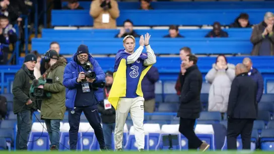 Der Ukrainer Mykhailo Mudryk wurde als Neuzugang beim FC Chelsea vorgestellt. (Foto: Mike Egerton/PA/dpa)