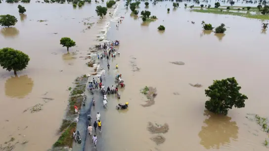 Nigeria kämpft mit den schlimmsten Überschwemmungen seit einem Jahrzehnt. (Foto: -/AP/dpa)
