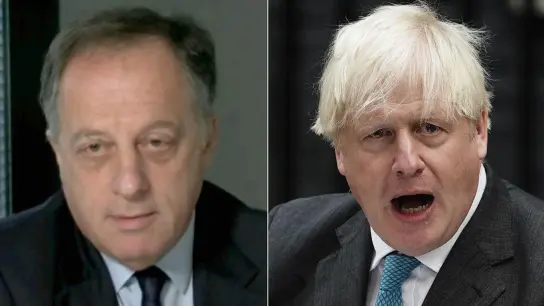 Richard Sharp (l), BBC-Vorsitzender, und Boris Johnson, ehemaliger Premierminister von Großbritannien. (Foto: House Of Commons/PA Wire/dpa)