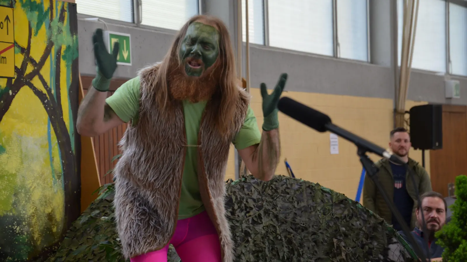 Grün und (ein bisschen) garstig: Matthias Wörrlein in seiner Paraderolle als Kobold. (Foto: Patrick Lauer)