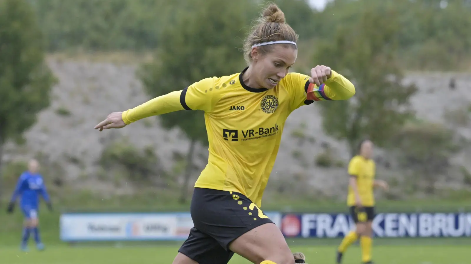 Dreifache Torschützin gegen Calden: Maren Haberäcker (hier gegen Herrenberg). (Foto: Martin Rügner)
