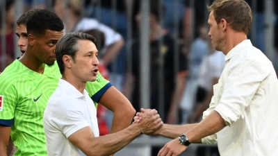 Niko Kovac (l) findet Julian Nagelsmann als Bundestrainer gut. (Foto: Sven Hoppe/dpa)