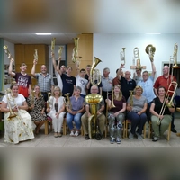 Der Posaunenchor Dachsbach will bei einem Weltrekordversuch in Nürnberg mitwirken. Dieses Foto der Gruppe stammt noch vom 70. Geburtstag des Ensembles.  (Archivbild: Theo Kretzmann)