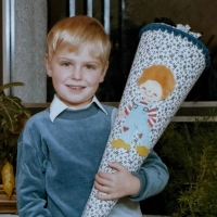 Landrat Dr. Christian von Dobschütz freute sich auf den ersten Schultag in Diespeck. (Foto: privat)