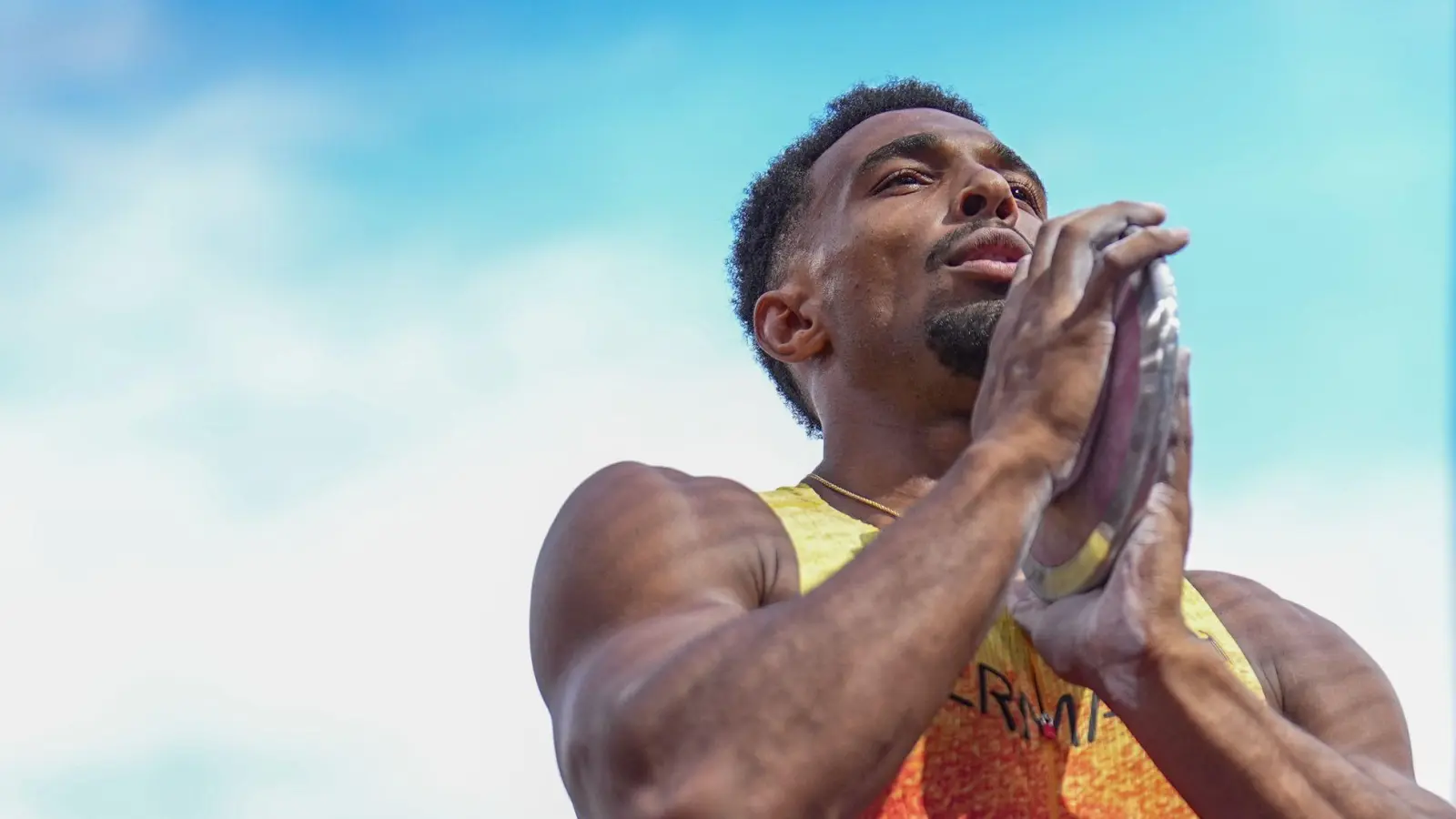 WM-Bestmarke mit dem Diskus im Zehnkampf: Leo Neugebauer. (Foto: Michael Kappeler/dpa)