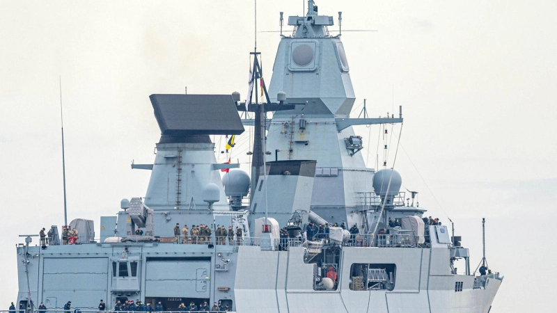 Die Fregatte „Hessen“ war seit dem 23. Februar im Roten Meer im Einsatz gewesen. (Foto: Sina Schuldt/dpa)