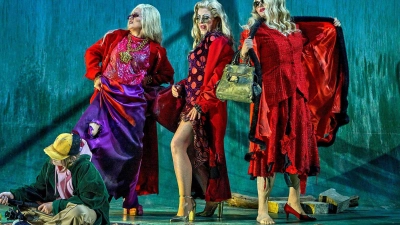 Eine Szene aus der Oper „Götterdämmerung“. (Foto: Enrico Nawrath/Bayreuther Festspiele/dpa)