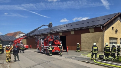 Schnell gelöscht war ein Kabelbrand an einer PV-Anlage in Oberheßbach. (Foto: NEWS5 / Thomas Haag)