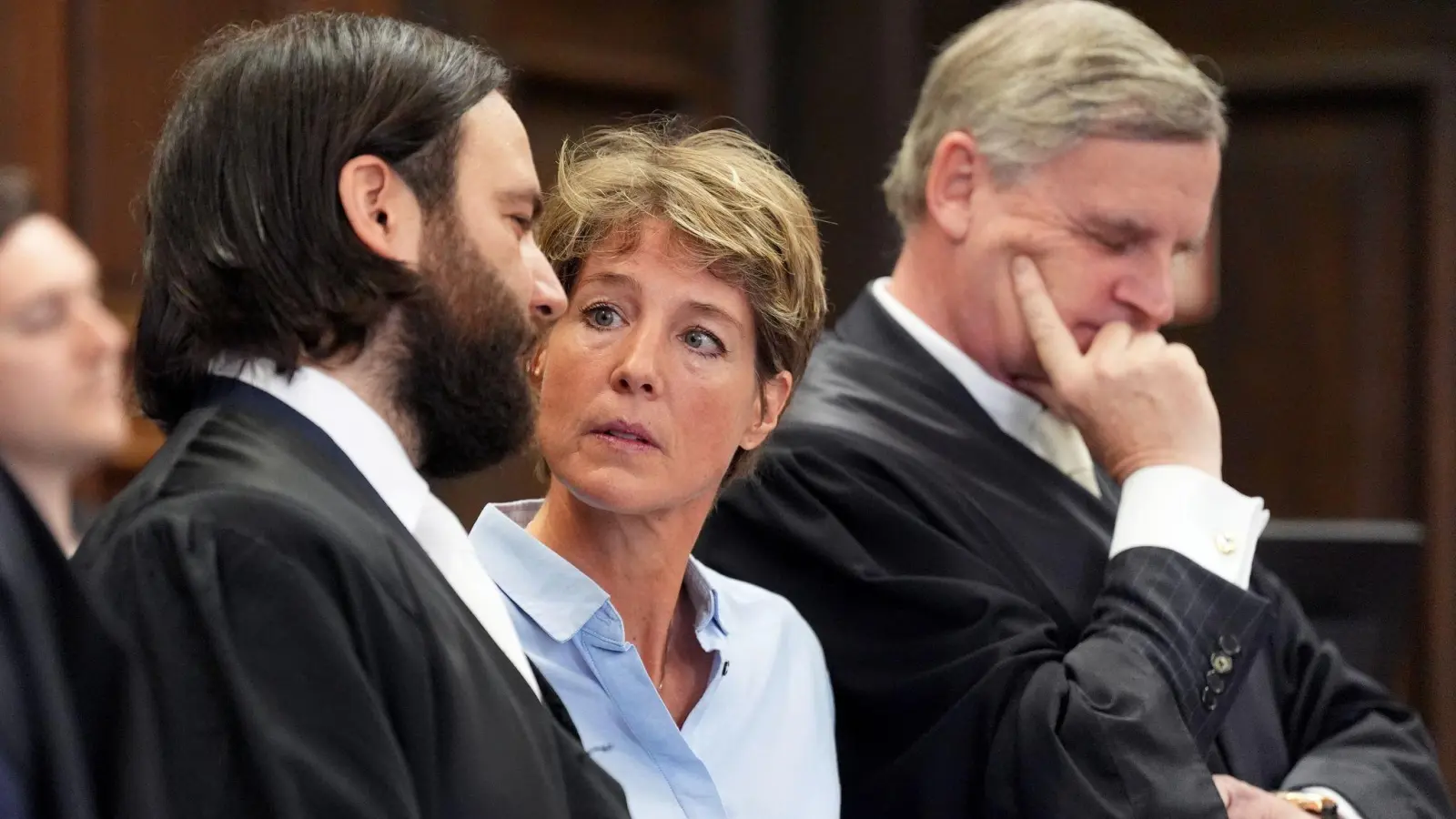 Christina Block wird vorgeworfen, die Entführung zweier ihrer Kinder in Auftrag gegeben zu haben. (Foto: Marcus Brandt/Pool-dpa/dpa)