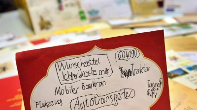 Rechtschreibfehler sind nicht ungewöhnlich auf Wunschzetteln. (Foto: Karl-Josef Hildenbrand/dpa)