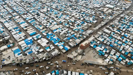 Das Flüchtlingslager Karama in Syrien. (Foto: Omar Albam/AP/dpa)