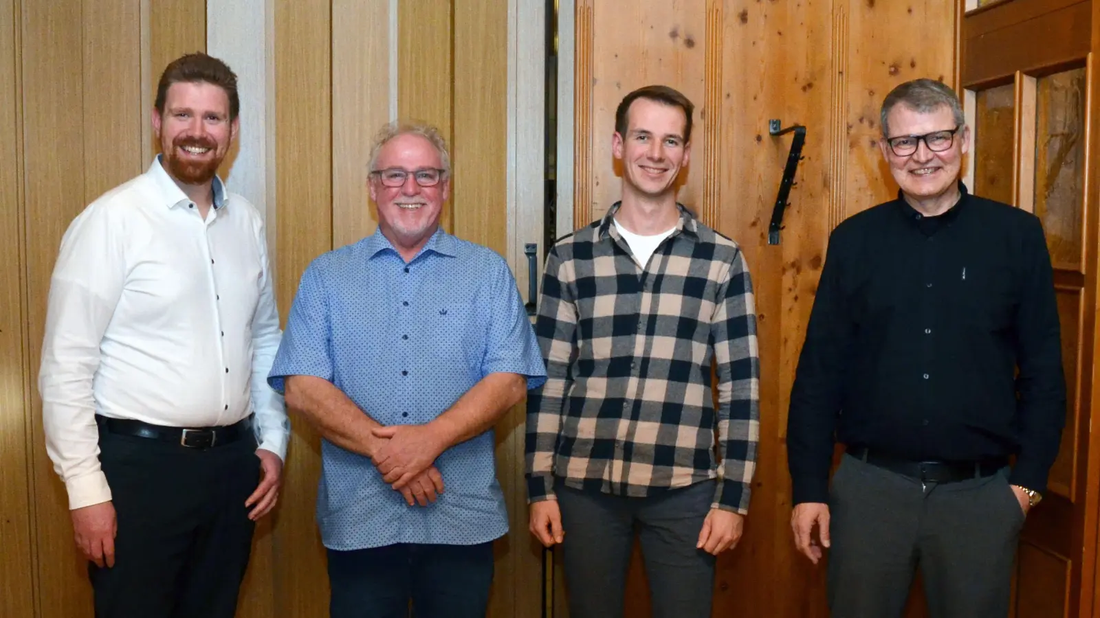 Die SPD ist aktuell nicht im Gemeinderat von Dietenhofen vertreten. Christoph Büchler, Wolfram Gundel, Dr. Stefan Voigt und Christoph Dorfs (von links) wollen das ändern.  (Foto: Yvonne Neckermann)