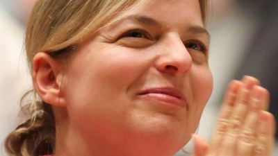 Landtagsfraktionschefin Katharina Schulze forderte von ihren Parteifreunden Optimismus und Kampfbereitschaft.  (Foto: Daniel Löb/dpa)