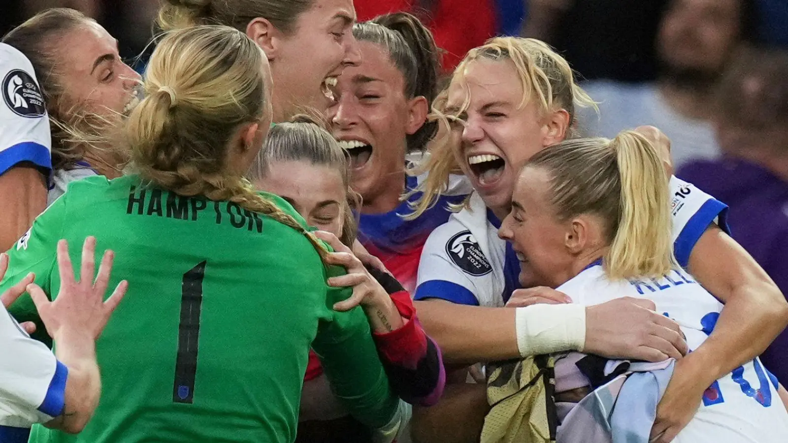 England feiert den EM-Titel. (Foto: Alessandra Tarantino/AP/dpa)