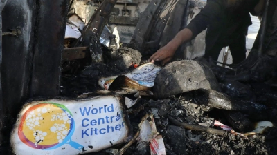 Bei dem israelischen Luftangriff im Gazastreifen sind laut World Central Kitchen sieben Mitarbeiter getötet worden. (Foto: Omar Ashtawy/APA Images via ZUMA Press Wire/dpa)