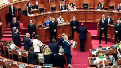 Albaniens Parlament hat dem Migrationsabkommen mit Italien zugestimmt. (Foto: Armando Babani/AP/dpa)