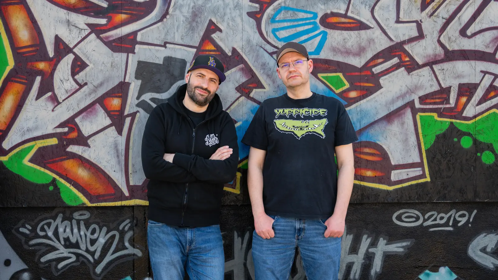 Vor fast 40 Jahren hat die Graffiti-Laufbahn von Carlos (links) und Manuel Lorente begonnen.  (Foto: René Chlopotowski)