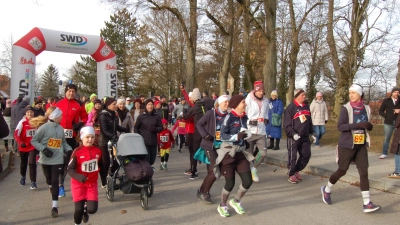 Ob im Familienverbund, einzeln oder mit Kinderwagen: Ein buntes Feld an Teilnehmenden ist am Neujahrstag von der Alten Promenade aus zum Rundkurs um die Dinkelsbühler Altstadt aufgebrochen. (Foto: Markus Weinzierl)
